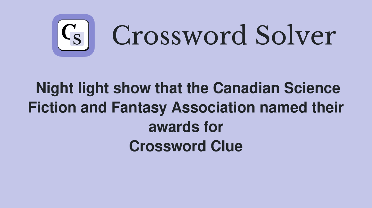 Night light show that the Canadian Science Fiction and Fantasy